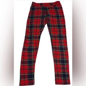 Janie and Jack girl’s crimson plaid pants size 8